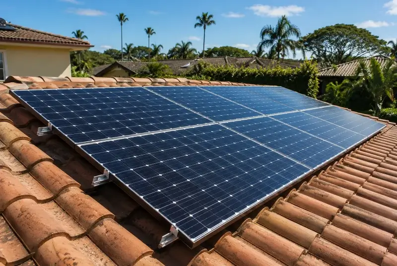 Installation de panneaux solaires aux Côtes-d'Arey